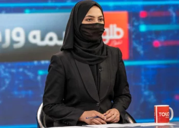 Female TV presenters cover up their faces after Taliban order in Afghanistan