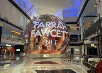 Resorts World Pioneers “Fountain of Youth” NFT Farrah Fawcett Premiere with 100k Sq Ft Vegas Strip Display