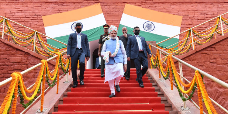 The Prime Minister, Shri Narendra Modi addressed the nation from the ramparts of the Red Fort on the Independence Day