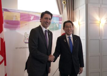 #G7HiroshimaSummit: PM Justin Trudeau met with  @JPN_PMO , Kishida Fumio
